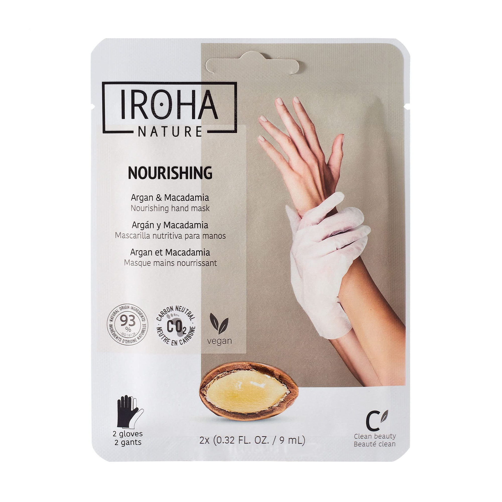 Маска для рук Iroha Nature Nourishing Argan Hand Mask Gloves, 2*9 мл